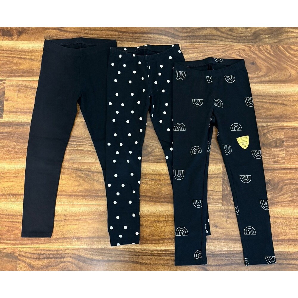 Cat & Jack Legging Bundle, Black and White, Size 5T